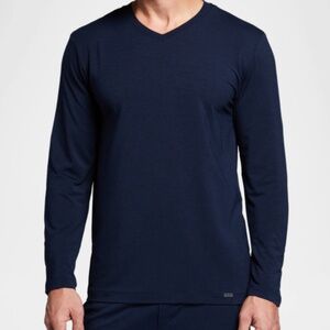 Hanro Men's Casuals V-Neck Long-Sleeve T-Shirt, NEW WITH TAGS